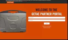 
							         Getac Partner Portal | Welcome								  
							    