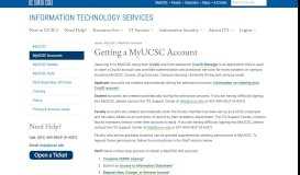 
							         Getting a MyUCSC Account								  
							    