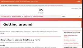 
							         Getting around - Student Hub - University of Sussex								  
							    