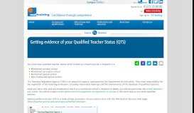 
							         Getting evidence of your Qualified Teacher Status (QTS) - Real ...								  
							    