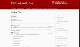 
							         Getting Paid | USC Business Services								  
							    