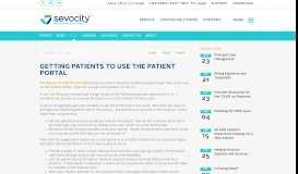 
							         Getting Patients to Use the Patient Portal - EHR – Sevocity Electronic ...								  
							    
