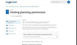 
							         Getting planning permission - mygov.scot								  
							    