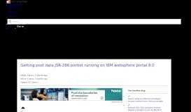 
							         Getting post data JSR-286 portlet running on IBM websphere portal ...								  
							    
