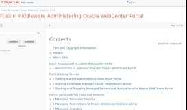 
							         Getting Started Administering WebCenter Portal - Oracle Docs								  
							    