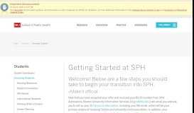 
							         Getting Started at SPH » SPH | Boston University								  
							    