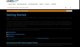 
							         Getting Started - iMIS Helpsite								  
							    