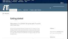 
							         Getting started - IT Services - University of Oxford								  
							    
