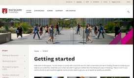 
							         Getting started - Macquarie University - Student Portal								  
							    