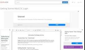 
							         Getting Started MyGCSC Login - PDF Free Download								  
							    