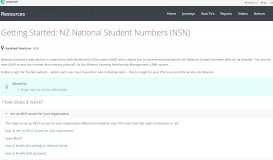
							         Getting Started: NZ National Student Numbers (NSN) - Wisenet ...								  
							    