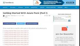 
							         Getting Started With Azure Pack (Part 1) - TechGenix								  
							    