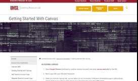 
							         Getting Started with Canvas at UMSL								  
							    