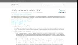 
							         Getting Started With Email Encryption - Knowledge Base								  
							    
