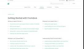
							         Getting Started with Freshdesk : Freshdesk								  
							    