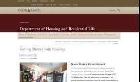 
							         Getting Started with Housing : Department of Housing and Residential ...								  
							    