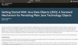 
							         Getting Started With Java Data Objects (JDO): A Standard Mechanism ...								  
							    