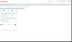 
							         Getting Started with Portal Administration - Oracle Docs								  
							    