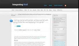 
							         Getting started with portals: writing a portlet with Spring Portlet Mvc ...								  
							    