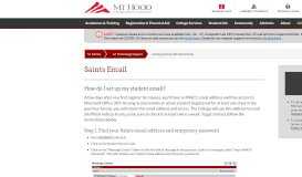 
							         Getting Started with Saints Email - Mt. Hood Community College								  
							    