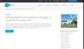 
							         Getting Started with Salesforce Engage: A Guide for the Sales ... - Pardot								  
							    