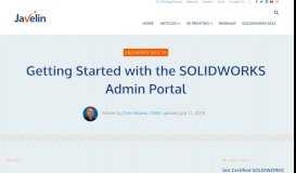 
							         Getting Started with the SOLIDWORKS Admin Portal								  
							    