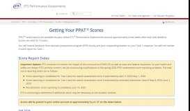 
							         Getting Your Scores for the PPAT (For Test Takers) - ETS.org								  
							    