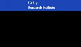 
							         Getty Research Institute (GRI) | The Getty								  
							    