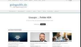 
							         GfN - GoingPublic.de - Das Kapitalmarkt-Portal								  
							    