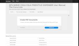 
							         GFS-SHEAR COCA COLA FREESTYLE DISPENSER User ...								  
							    