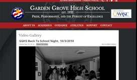 
							         GGHS Back To School Night, 10/3/2018 | Garden Grove High School								  
							    