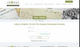 
							         GGS – Login – Georgia Genealogical Society								  
							    