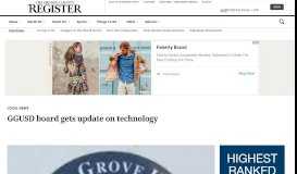 
							         GGUSD board gets update on technology – Orange County Register								  
							    