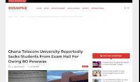 
							         Ghana Telecom University Reportedly Sacks Students From Exam ...								  
							    