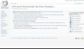 
							         GHC Junior Heavyweight Tag Team Championship - Wikipedia								  
							    