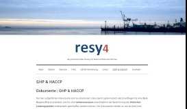 
							         GHP & HACCP Dokumente und Anleitungen | ReSy4								  
							    