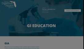 
							         GI Education | Florida Digestive Health Specialists | FDHS								  
							    