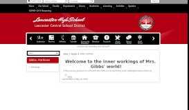 
							         Gibbs, Kathleen / Homepage - Lancaster Central School District								  
							    