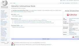 
							         Gibraltar International Bank - Wikipedia								  
							    