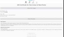 
							         Gift Certificate for Tutu School of West Portal - B4G - Mobile								  
							    