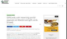 
							         GiftCards.com reversing portal payouts on Mastercard gift cards [Fixed]								  
							    