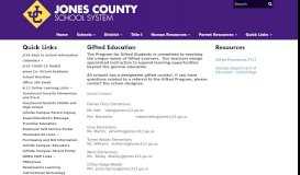 
							         Gifted Education - Jones County School System								  
							    