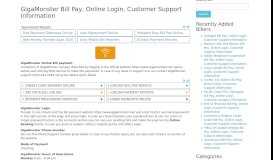 
							         GigaMonster Bill Pay, Online Login, Customer Support ...								  
							    