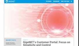 
							         GigeNET's Customer Portal: Focus on Simplicity and Control								  
							    