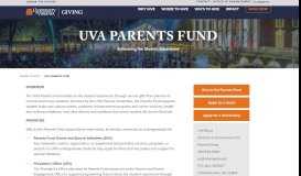 
							         Gilbert J. Sullivan Scholarship - UVA Parents Fund								  
							    