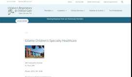 
							         Gillette Children's Specialty Healthcare : Children's Respiratory and ...								  
							    