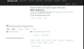 
							         Gipinmate pinweb login Results For Websites Listing								  
							    