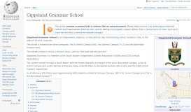 
							         Gippsland Grammar School - Wikipedia								  
							    