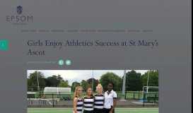 
							         Girls Enjoy Athletics Success at St Mary's Ascot - Epsom College								  
							    