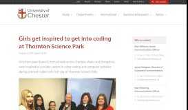 
							         Girls get inspired to get into coding at Thornton Science Park | Chester ...								  
							    